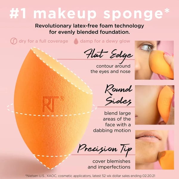 Real Techniques Miracle Complex Sponge + علبة للسفر