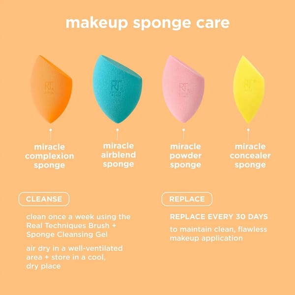 Real Techniques إسفنجة Miracle Complexion Duo 2 قطعة