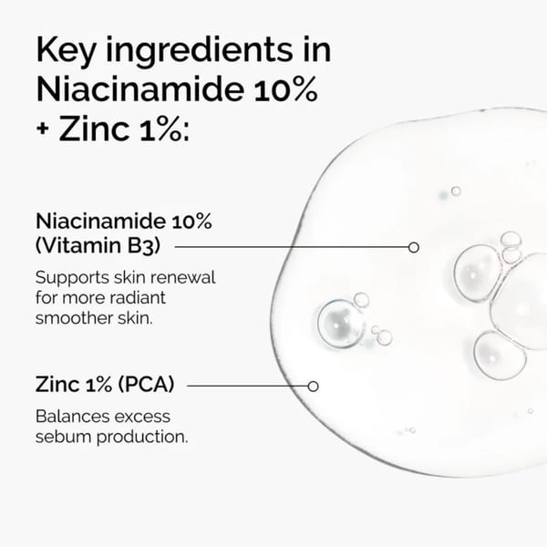 The Ordinary Niacinamide 10% + Zinc 1% Serum للبشرة الدهنية