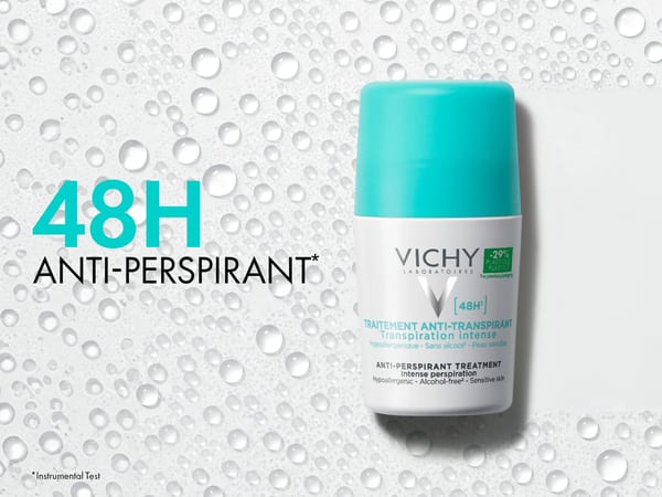 Vichy مزيل عرق مضاد للتعرق لمدة 48 ساعة، علاج مكثف 50 مل