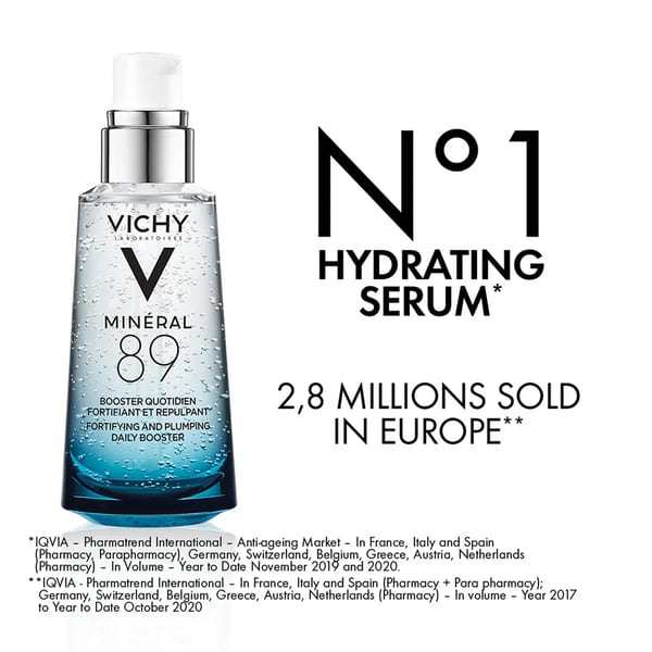 Vichy Mineral 89 سيروم بحمض الهيالورونيك لجميع أنواع البشرة 50مل